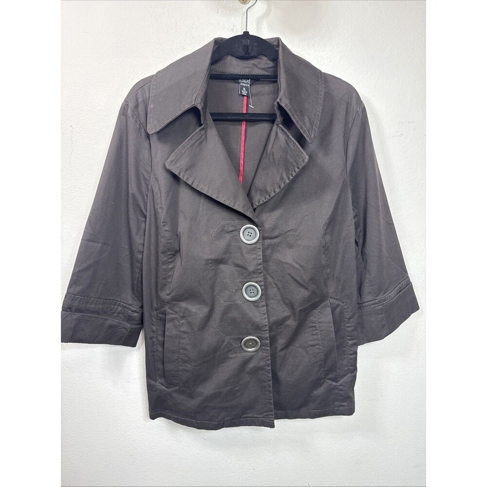 (R9) Intro, Brown three-button jacket, vintage, Y2K from the 2000s, Size XL.